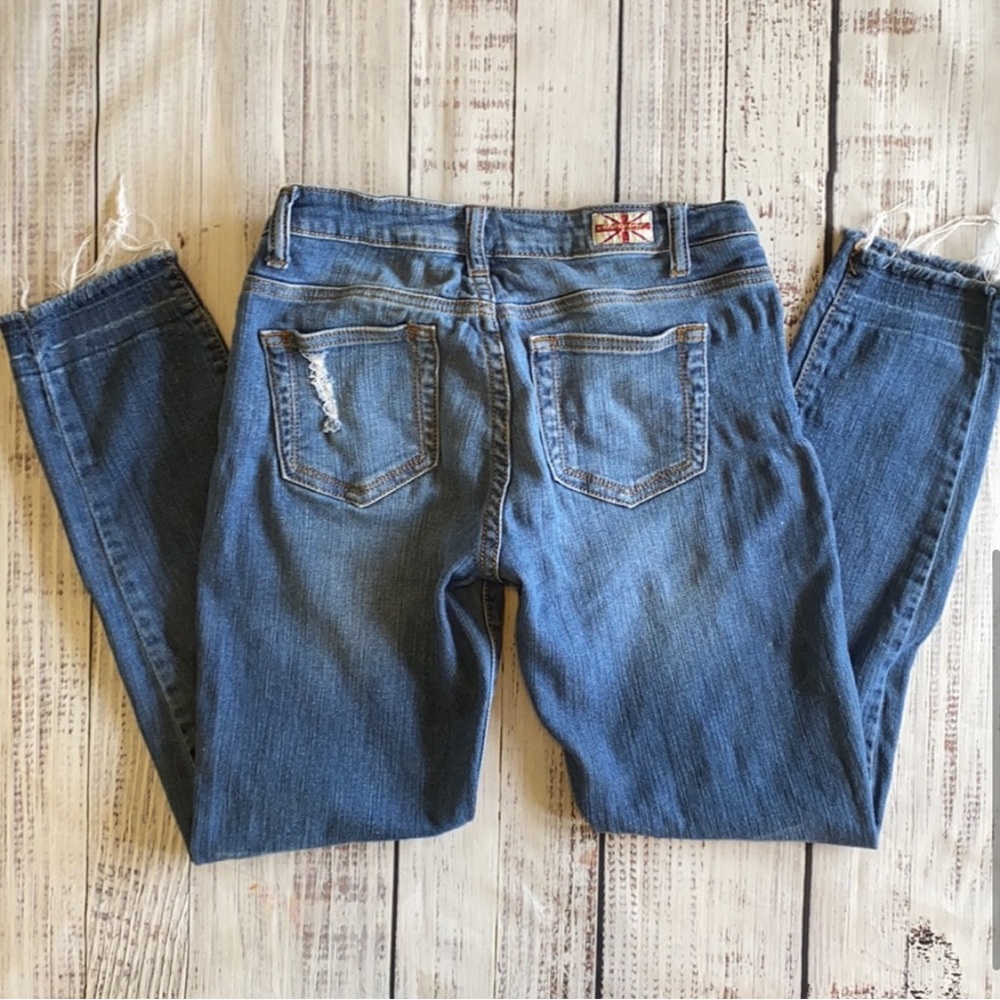Machine Low Rise Distressed Skinny Jeans - Picture 3 of 9